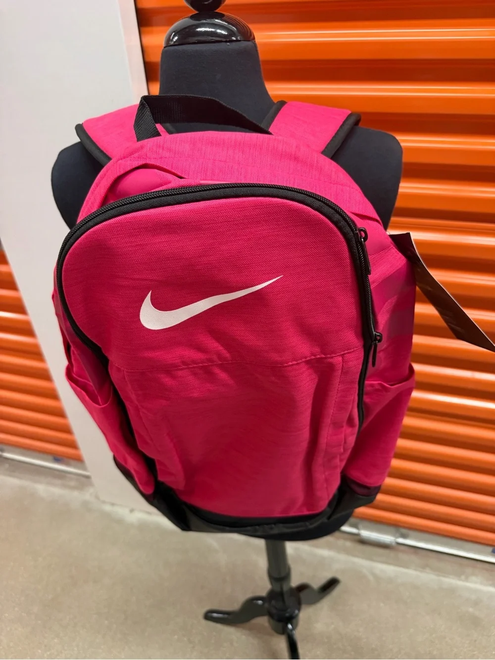 NWT Nike Brasilia Hot Pink Backpack with White Swoosh